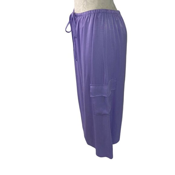 If She Loves Womens Skirt Size Large Purple Cargo Pockets Drawstring Waist USA - Picture 6 of 8